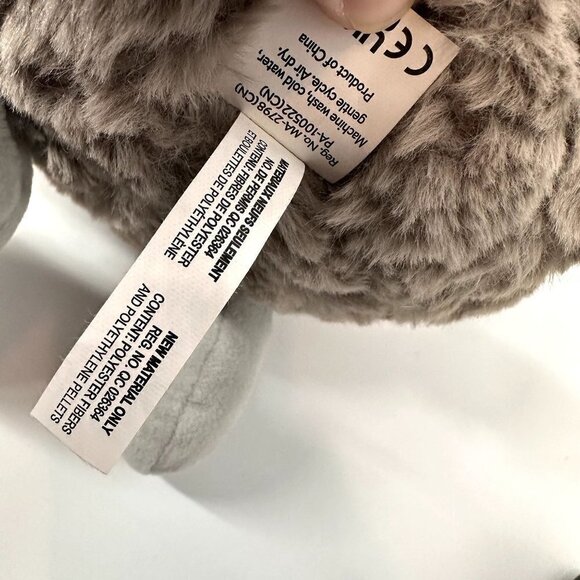 Mary Meyer Elephant Plush Gray Blue Ears Feet Stuffed Animal Soft Toy Sewn Eyes - Picture 9 of 11